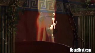 Slave Uses Her Big Natural Tits To Massage Mistress