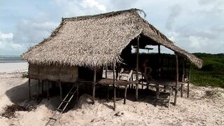 On an island two perverted couples fuck in an amateur beach house