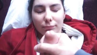 Buck tooth gal gets a huge facial