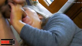 Fucking an old fat ugly whore in the kitchen