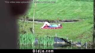 Lucky old pervert takes only sweet teens in his old penis