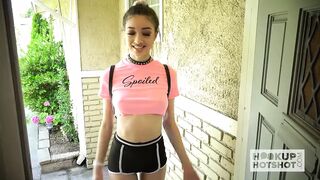 Pretty teen babe Scarlett Bloom gets used by Bryan Gozzling