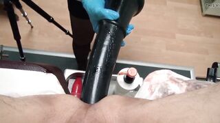 Horsecock, horse huge dildo, gyno exam, nurse, doctor