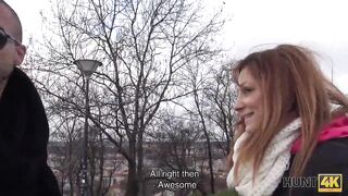 HUNT4K. Awesome Jenifer Red satisfies stranger and earns some cash