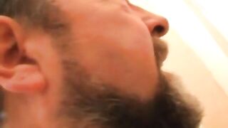 Young Girl plays in Bathroom