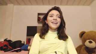 Sexy girl with innocent face feels very hot and shows it