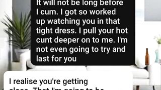 Sexy MILF and step son fuck on their sofa sexting roleplay