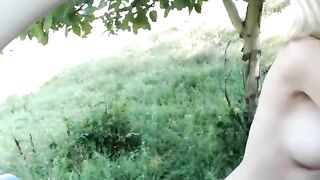 blonde masturbating in the car