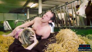 Sex robot malfunctions and cheats on her master in a barn