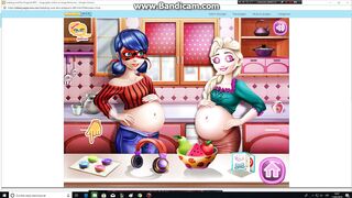 Pregnant Elsa and Ladybug