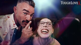 TOUGHLOVEX Busty brunette Jackie Hoff gets railed in the movie theater