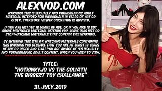 Hotkinkyjo vs Goliath The Biggest Toy Challange (fisting, gape & prolapse included)