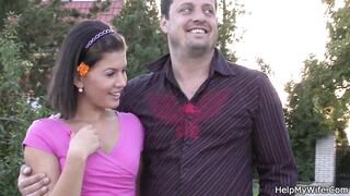 Stranger screws his young wife from behind