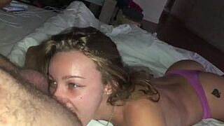 I love to eat my man's hairy ass, suck his cock and make him cum with my little feet