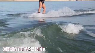 christineash.net | Sexy Big-Titted MILF Waterskiing