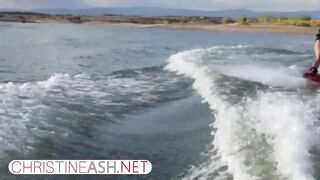 christineash.net | Sexy Big-Titted MILF Waterskiing