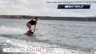 christineash.net | Sexy Big-Titted MILF Waterskiing