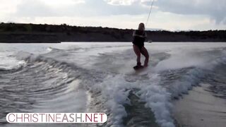 christineash.net | Sexy Big-Titted MILF Waterskiing