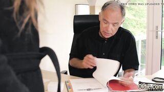 Old and young - Fresh teen fucks her older boss at office