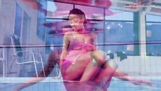 Sexy babe Zlata gets horny in the pool