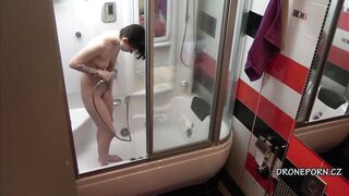 Czech girl anna in the shower - camera