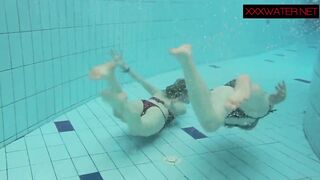 Nastya and Libuse sexy fun underwater