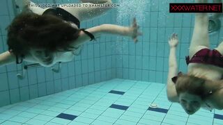 Nastya and Libuse sexy fun underwater
