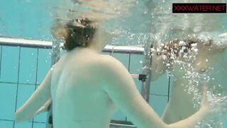 Nastya and Libuse sexy fun underwater