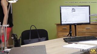 LOAN4K. Sweet thing Inga gives her body to loan agent for