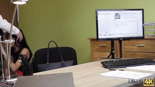 LOAN4K. Sweet thing Inga gives her body to loan agent for