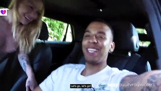 PUBLIC FUCK by black man in his car - SEXYBUURVROUW.com