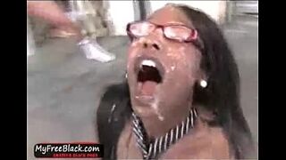 Cute ebony teen gangbanged!