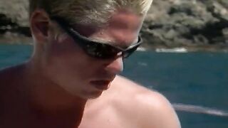 An outdoor threesome with a big cock and two horny lesbians