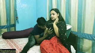 Indian teen boy fucking his sexy hot bhabhi secretly at home