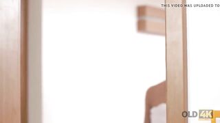 OLD4K. Anna Rose gets horny in shower then plays with old