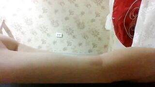 Hacked laptop camera. Only the legs of a girl