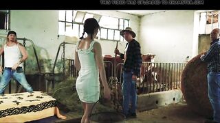Old MacDonald had a farm and a teen get milk from 3 swines