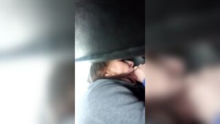 Sloppy GF sucks in car