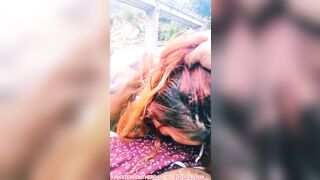 YOUNG REDHEAD GETS HER MILKING TITS PUNISHED IN PUBLIC