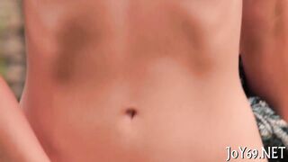 Solo sweetheart fingers her nice gap