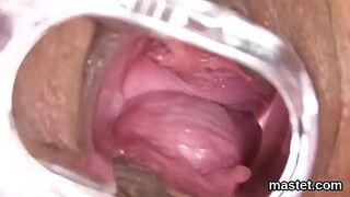 Frisky czech kitten gapes her narrow vagina to the unusual
