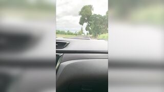 Sucking big dick on the road