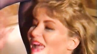 German pornstar Sybille Rauch pissing on another girl's mouth