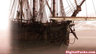 Pirate babe pleasing captains cock