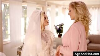 Bride seduced by old stepMom before wedding