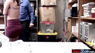 Tiny titted thief fucked in the ass by perv LP officer