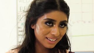 Busty latina employee fucked by new boss