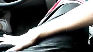 Big Tit step Sister Jerks Brother In Car