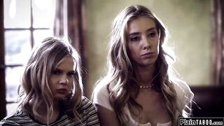 PlainTaboo.com - Two teen rivals suck n fuck the teacher