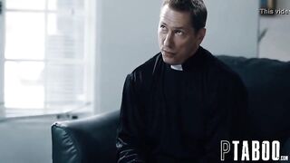 Hypocritical Priest Convinces Scared Teen Gia Derza To Give Up Her Anal Virginity